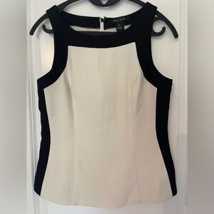White House Black Market Black and White Tank Top